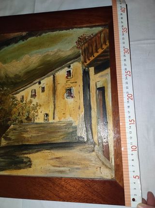 Quadro olio paesaggio montano