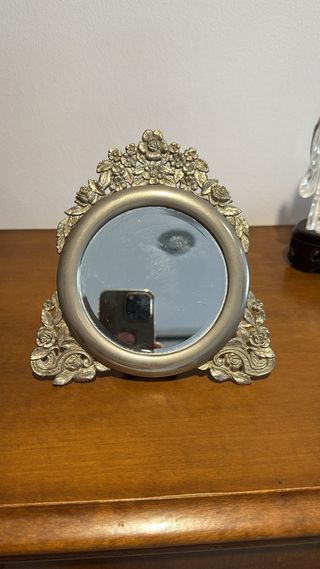 Espejo tocador vintage metal