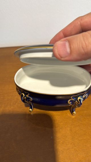 Joyero Alemán Azul y Dorado