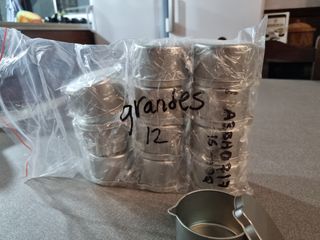 12 Tarros Velas Aluminio Plata