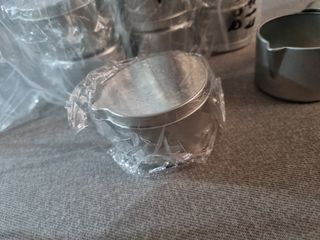 12 Tarros Velas Aluminio Plata