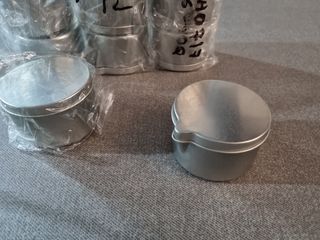 12 Tarros Velas Aluminio Plata