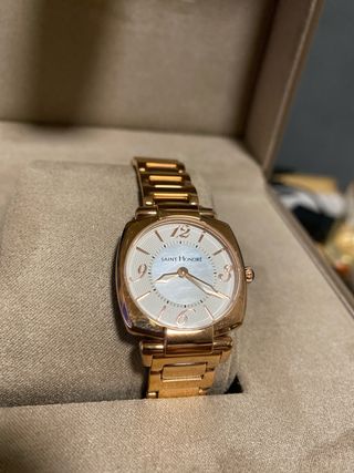 Reloj Saint Honore mujer dorado rosa