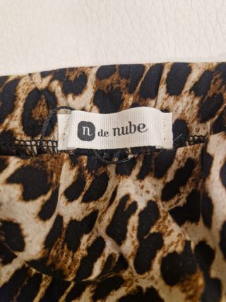 Falda midi animal print