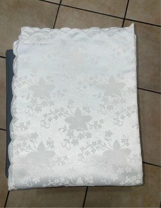 Copriletto singolo damascato bianco