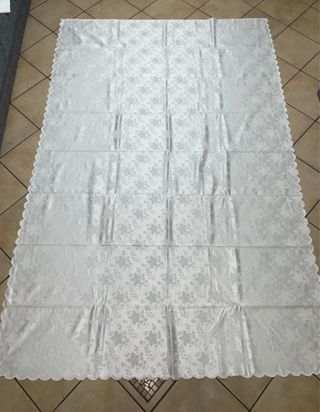 Copriletto singolo damascato bianco