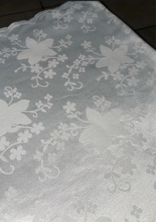 Copriletto singolo damascato bianco