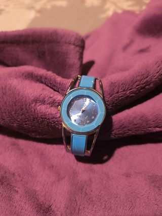 Reloj pulsera mujer azul plata