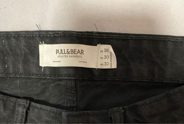 Shorts vaqueros Pull&Bear negros talla S