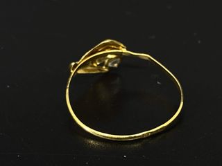 anillo oro 18k con piedra con circonita