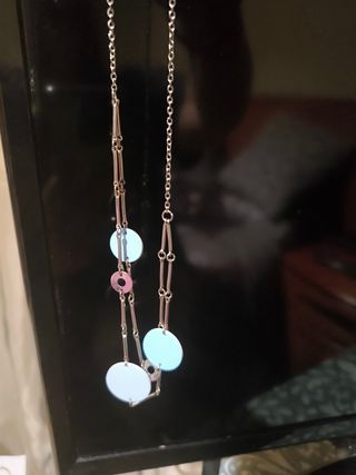 Collar Plateado | Azul - 2 vueltas