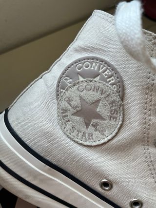 Converse bota con plataforma beige