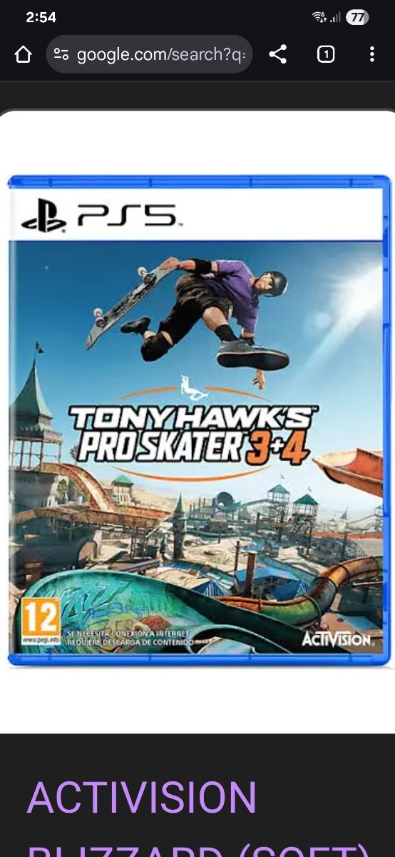 PS5 Tony Hawk's Pro Skater 3+4 ps5