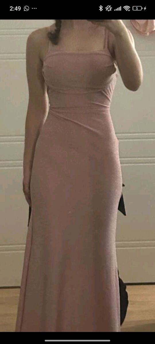 Vestido dorado largo