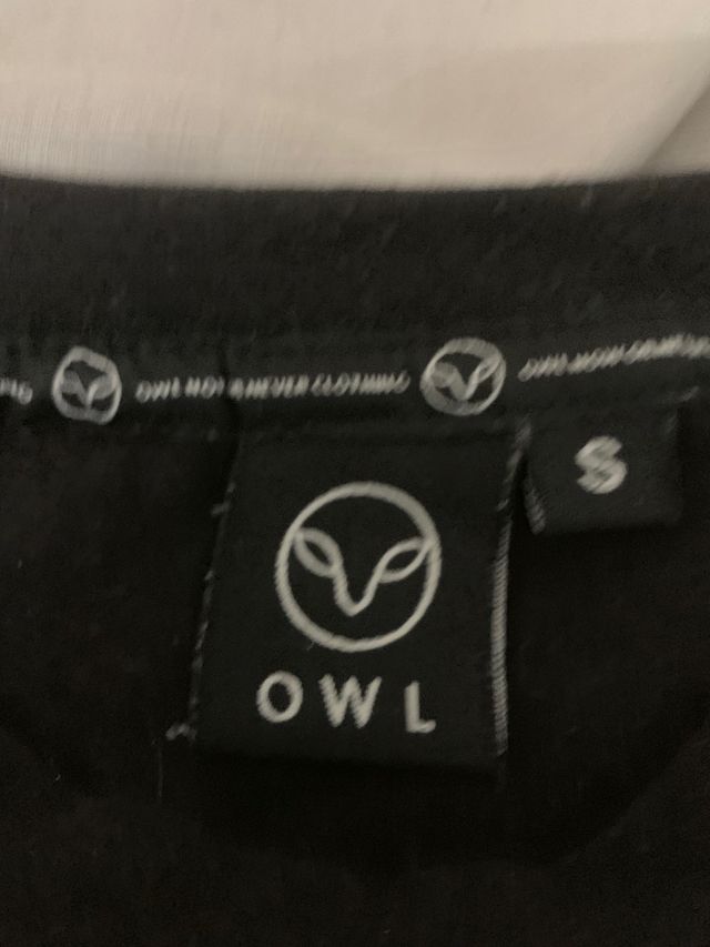 Camiseta Black Owl negra - Talla S