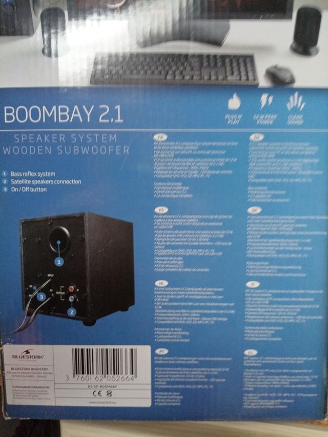 Altavoces Bluestork BoomBay 2.1 12w