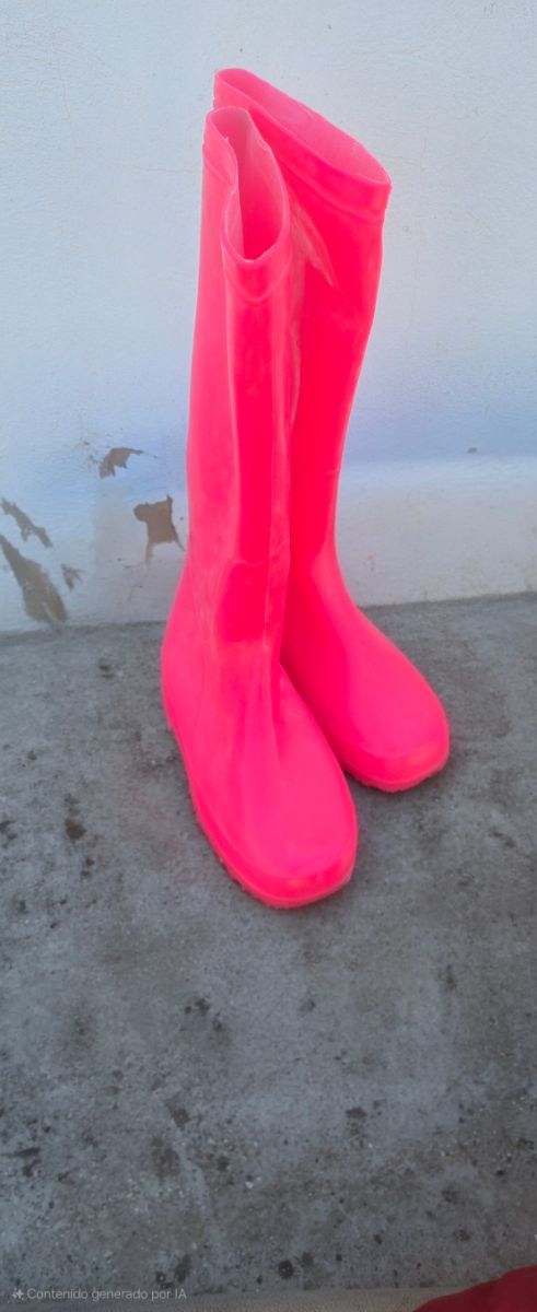 Botas de agua rosa