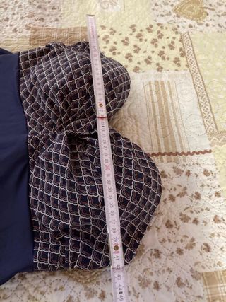 Costume intero blu e bianco