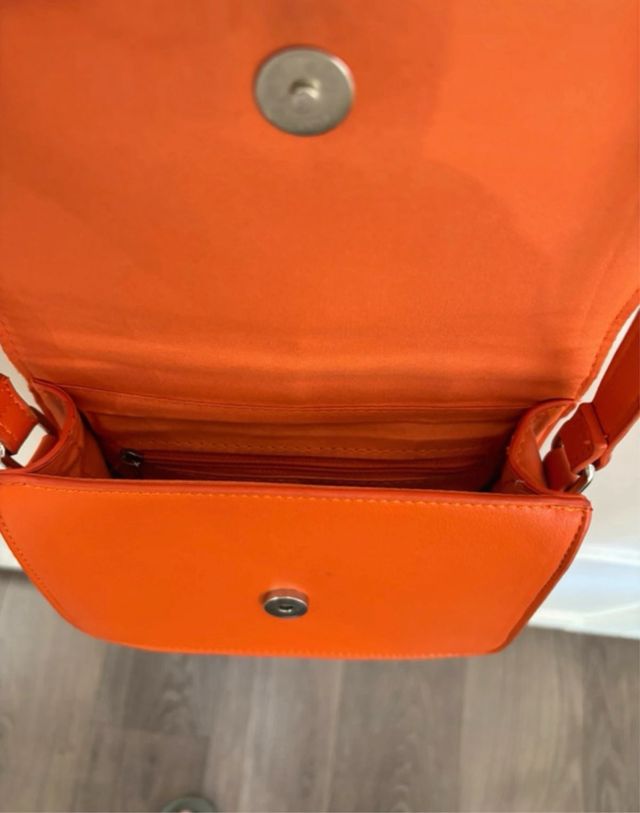 Bolso bandolera tejido naranja