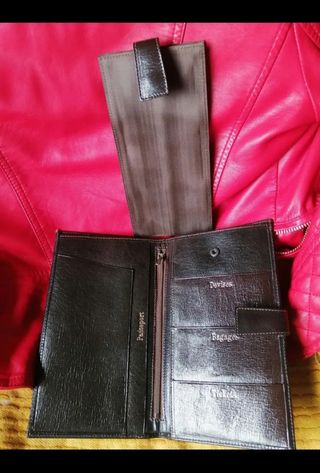 Cartera de Cuero Marrón - Portadocumentos targuete