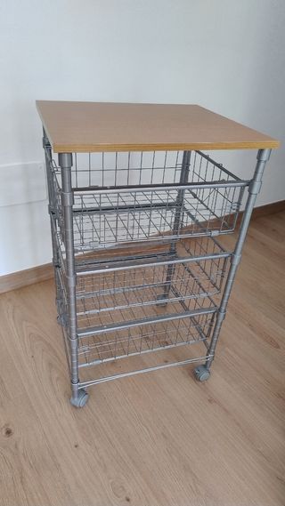 Carrito auxiliar cocina - 3 cestas