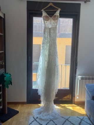 Vestido novia encaje blanco