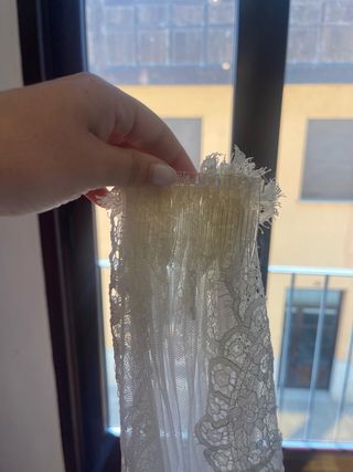 Velo novia encaje blanco