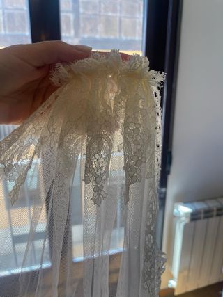 Velo novia encaje blanco