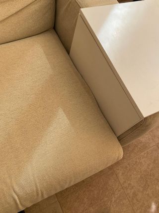 Mesa auxiliar blanca para sofá