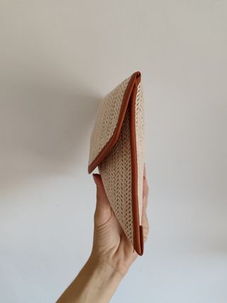 Bolso rafia beige-marrón