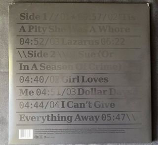 Blackstar - Bowie: LP 180gr - cone Nuovo