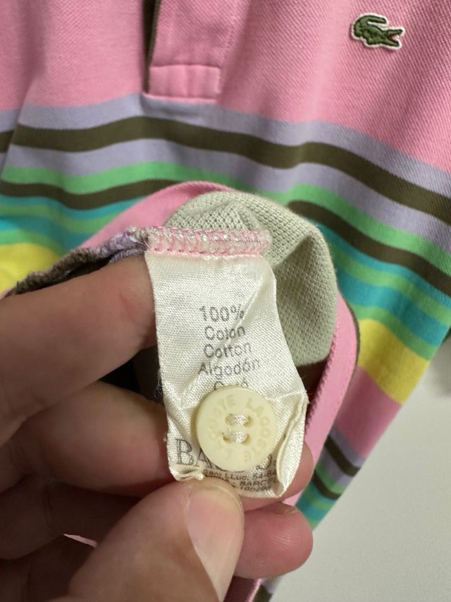 Polo Lacoste multicolor rayas hombre