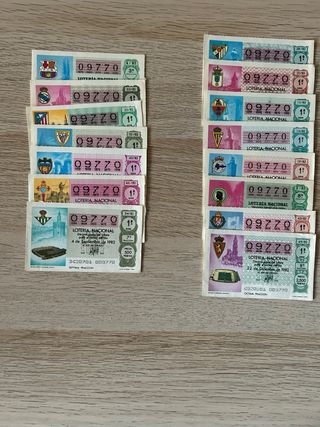 Lotería Nacional 1982, serie campos de futbol.