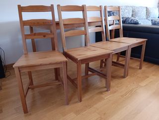 Mesa madera + 4 sillas