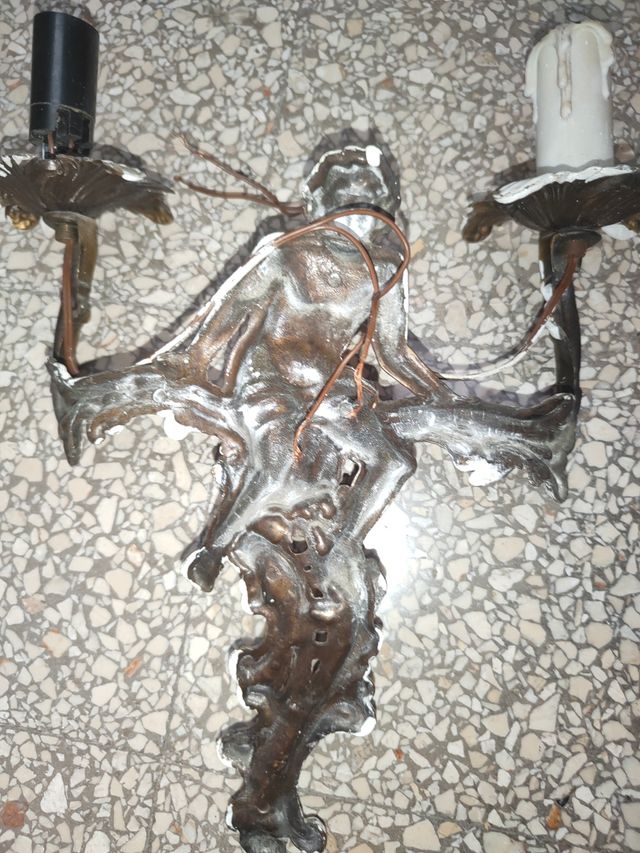 Applique a parete, 2 luci, angeli