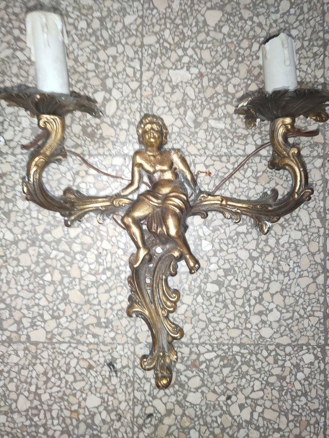 Applique a parete, 2 luci, angeli