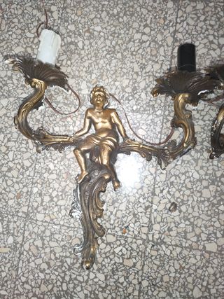 Applique a parete, 2 luci, angeli