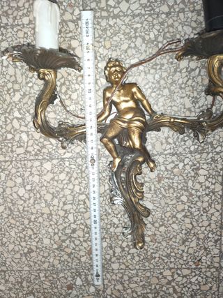 Applique a parete, 2 luci, angeli