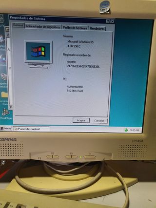 Ordenador antiguo Bosch - Windows 95, 98 MS dos