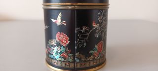 Scatola latta vintage fiori in stile giapponese
