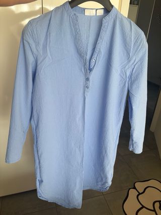 Camicia lunga azzurra