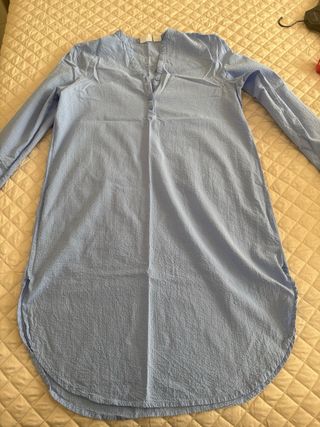 Camicia lunga azzurra