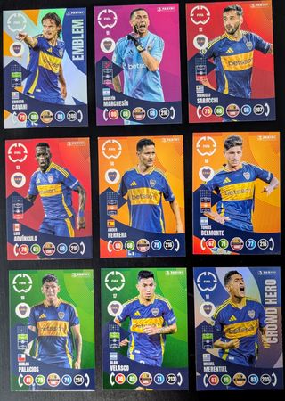 9 Cromos Adrenalyn Mundial clubes 2025 Boca Junior