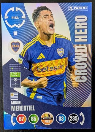 9 Cromos Adrenalyn Mundial clubes 2025 Boca Junior