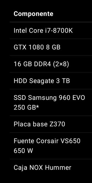 PC Gamer - i7-8700K, GTX 1080 8GB