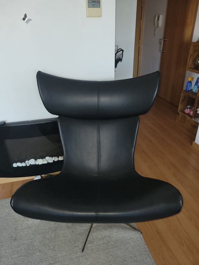 Sillón Imola BO Concept piel negra SOLO ESTA SEMAN