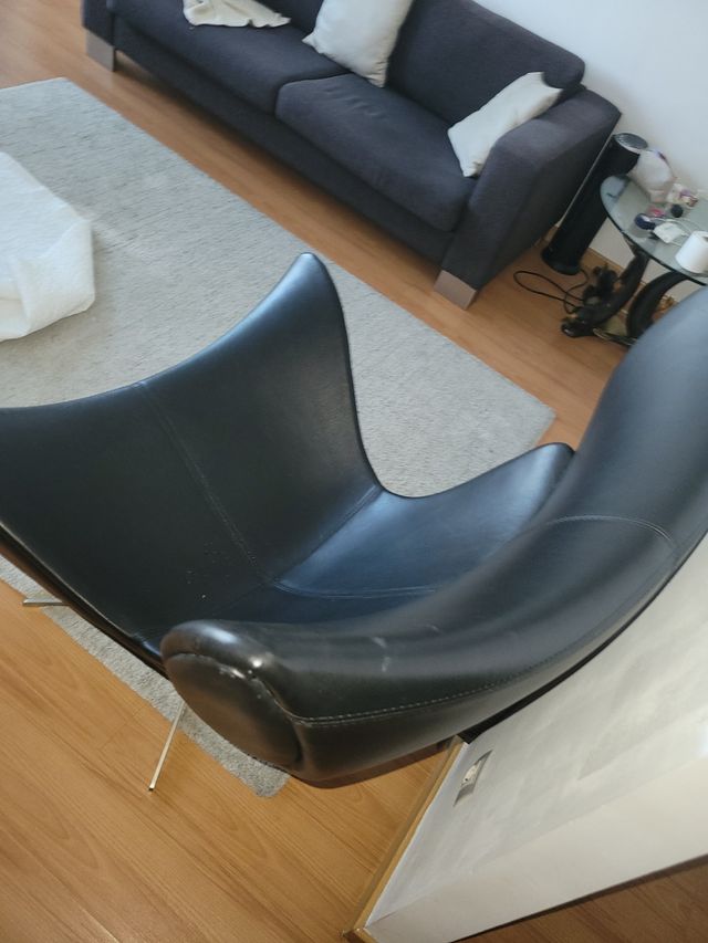 Sillón Imola BO Concept piel negra SOLO ESTA SEMAN