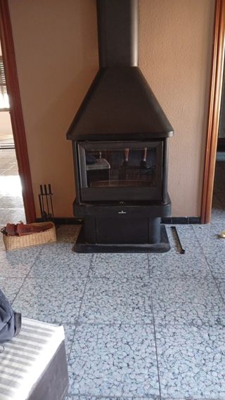 Chimenea leña - Negra, metal