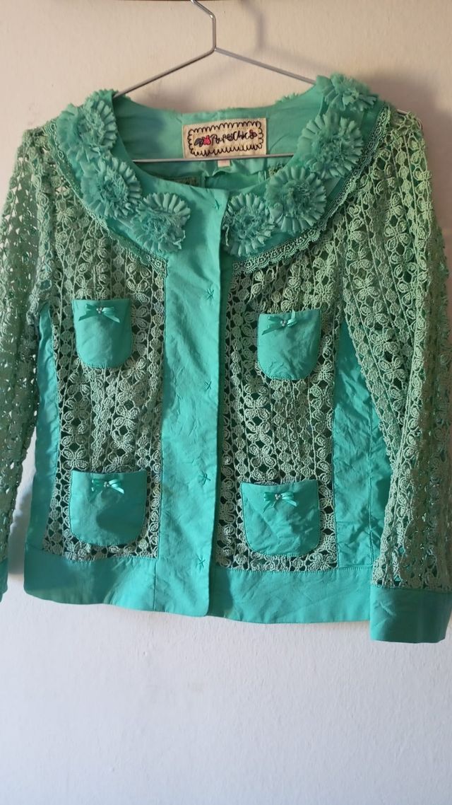 Chaqueta Pourchet turquesa - Talla M