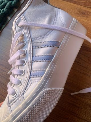 Adidas Nizza Platform Mid Zapatillas Blancas y Azu